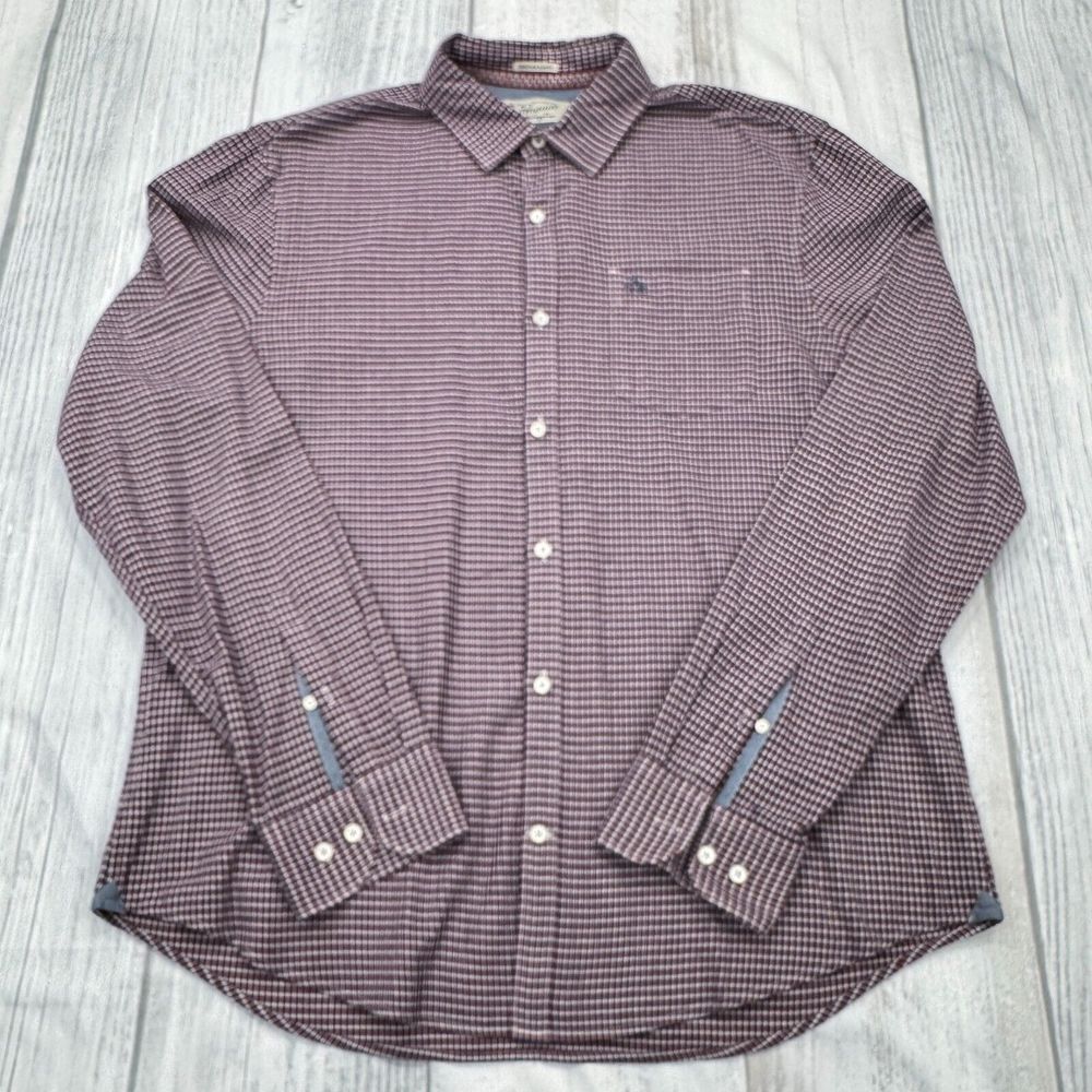 Original Penguin Heritage Slim Fit Button Shirt XL Red Plaid Mens $89